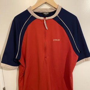 PEARL IZUMI Men’s Large Bicycling Shirt Rust Blue half zip mens